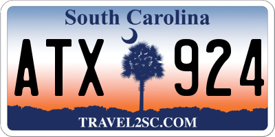 SC license plate ATX924