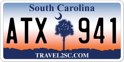 SC license plate ATX941