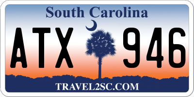 SC license plate ATX946