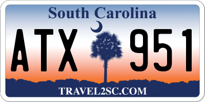 SC license plate ATX951