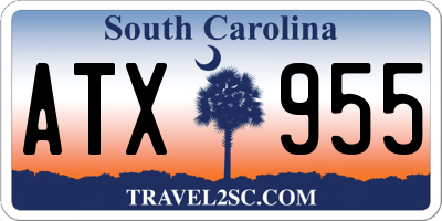 SC license plate ATX955