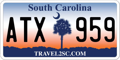 SC license plate ATX959