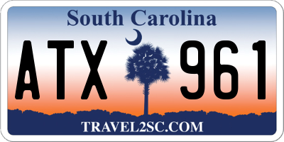 SC license plate ATX961
