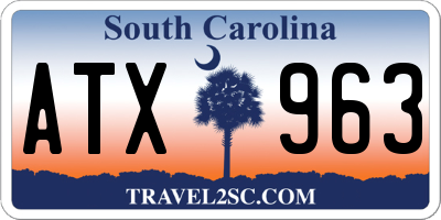 SC license plate ATX963
