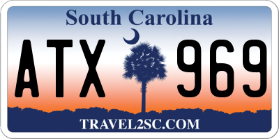 SC license plate ATX969
