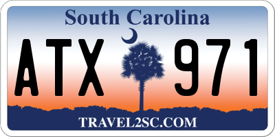 SC license plate ATX971