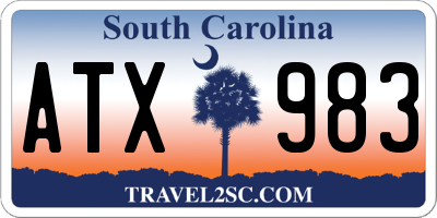 SC license plate ATX983