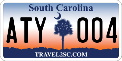 SC license plate ATY004