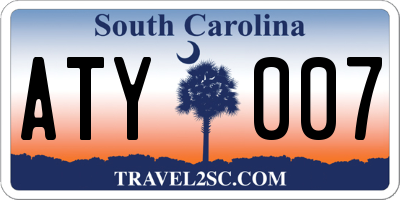 SC license plate ATY007