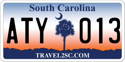 SC license plate ATY013