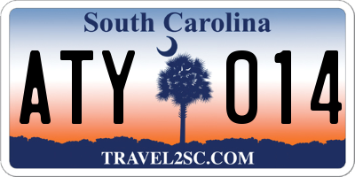SC license plate ATY014