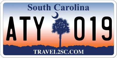 SC license plate ATY019