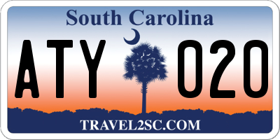 SC license plate ATY020