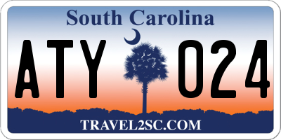 SC license plate ATY024