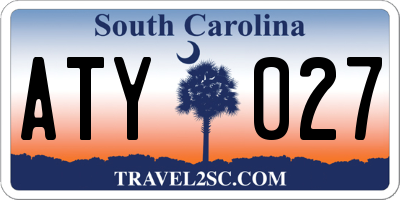 SC license plate ATY027