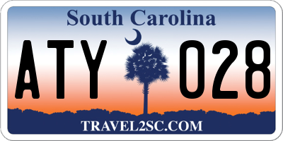 SC license plate ATY028