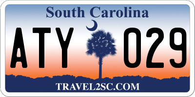 SC license plate ATY029