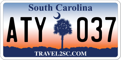 SC license plate ATY037
