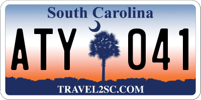SC license plate ATY041