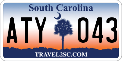 SC license plate ATY043