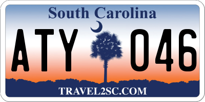 SC license plate ATY046