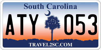 SC license plate ATY053