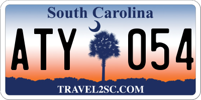 SC license plate ATY054