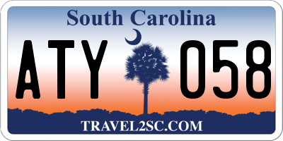 SC license plate ATY058
