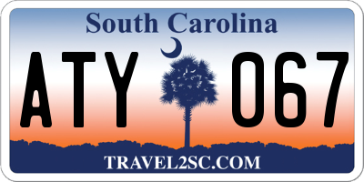 SC license plate ATY067