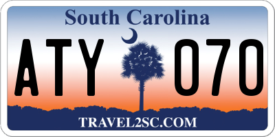 SC license plate ATY070