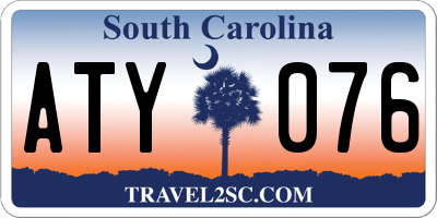 SC license plate ATY076