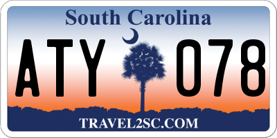 SC license plate ATY078