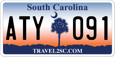 SC license plate ATY091