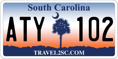 SC license plate ATY102