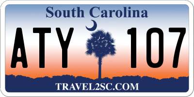 SC license plate ATY107