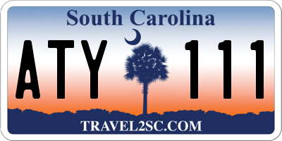 SC license plate ATY111