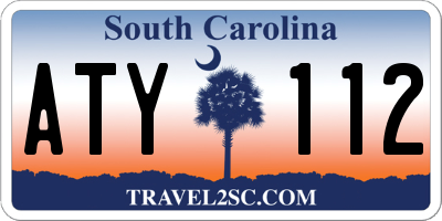 SC license plate ATY112