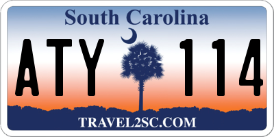 SC license plate ATY114