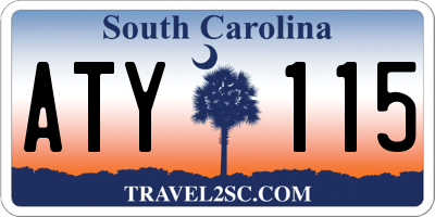 SC license plate ATY115