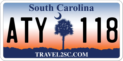 SC license plate ATY118