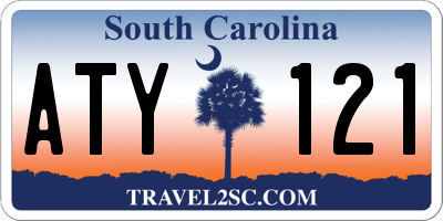 SC license plate ATY121