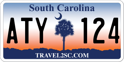 SC license plate ATY124