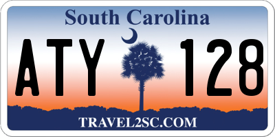 SC license plate ATY128