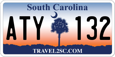 SC license plate ATY132