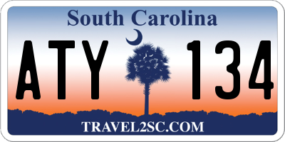 SC license plate ATY134