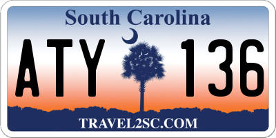 SC license plate ATY136