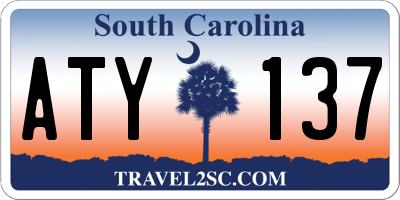 SC license plate ATY137