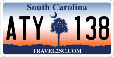 SC license plate ATY138