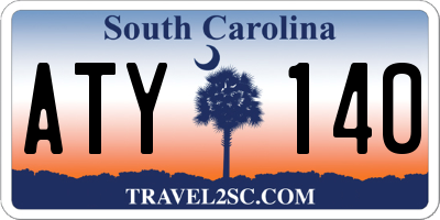 SC license plate ATY140