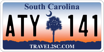 SC license plate ATY141